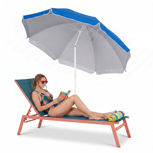 Parasol plażowy niebieski 240 cm