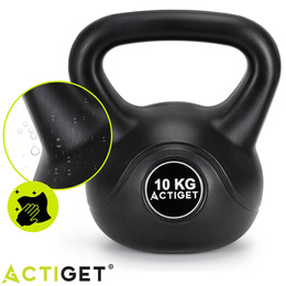Kettlebell 10 kg odważnik, hantla do ćwiczeń ABS kula do treningu siłowego, czarny