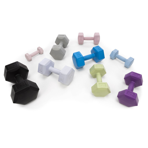 Ciężarki 2x2,5kg hexagonalne do ćwiczeń fitness hantle zestaw 2 szt. niebieskie