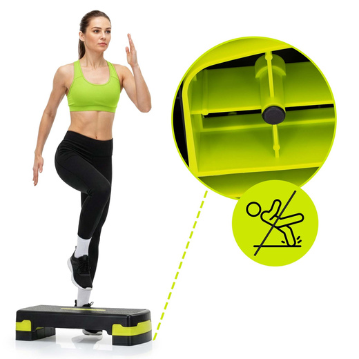 Step do ćwiczeń fitness 2-stopnie, schodek treningowy do aerobiku