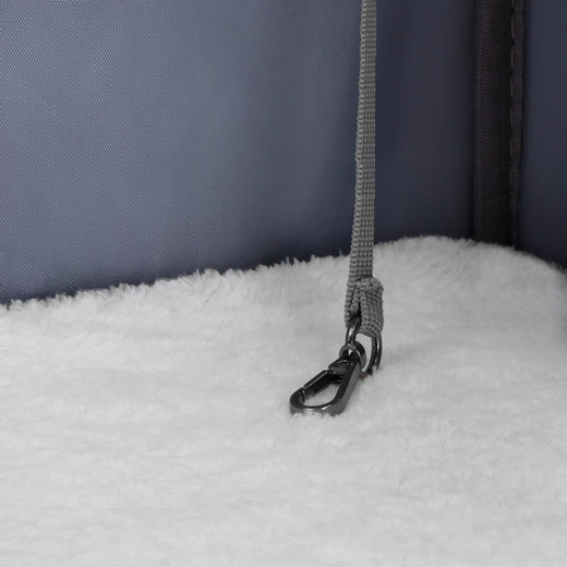 Transporter dla kota, psa 55 x 34 x 26 cm walizka na kółkach do transportu zwierząt, dwukomorowa, szara