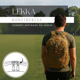 Plecak wojskowy, turystyczny na survival militarna zieleń