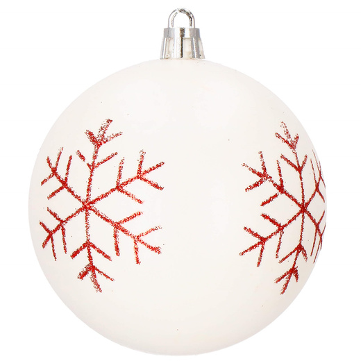 Bombki choinkowe 16 szt. czerwony 8 cm zestaw choinkowy