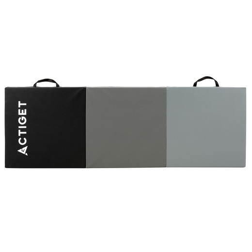 Mata treningowa, materac składany do ćwiczeń 180x60x5,5 cm gimnastyczny, czarno-szary