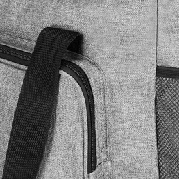 Torba termiczna 42x28x32 cm kosz termiczny piknikowy na jedzenie szary