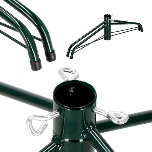 Choinka sztuczna 150 cm świerk kaukaski ośnieżony jak żywy, nowoczesny, ze stojakiem