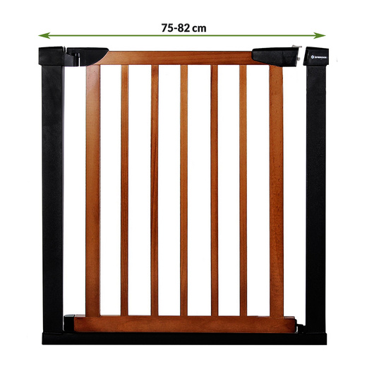 Bramka zabezpieczająca rozporowa 75-82 cm brązowo-czarna