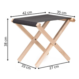 Krzesło składane turystyczne, wędkarkie, stołek na biwak, kemping, grafitowe