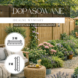 Mata bambusowa na balkon 1 x 3 m osłona do ogrodu na ogrodzenie płot maskujący
