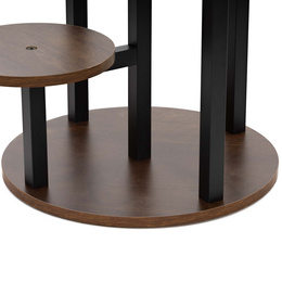 Kwietnik metalowy pięciopoziomowy, stojak na kwiaty, rośliny 86 cm stojący, ciemnobrązowy