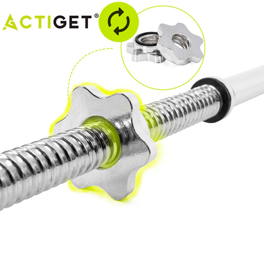 Gryf mocno łamany 120 cm sztanga ze stali chromowanej 2 zaciski 25 mm