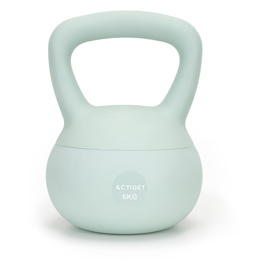 Kettlebell miękki 6 kg kula odważnik hantla ciężar do ćwiczeń fitness, turkusowy