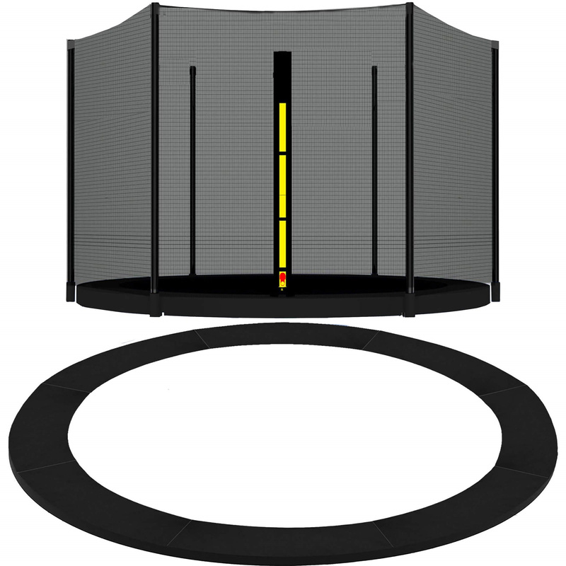 Osłona na sprężyny z siatką do trampoliny zewnętrzną 8FT 244/250/252 cm czarna