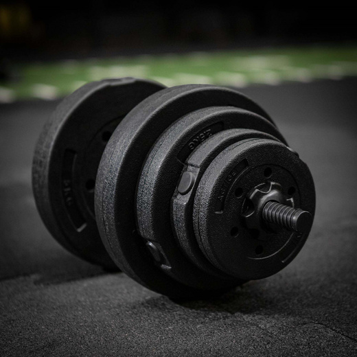 Hantel do ćwiczeń 40 kg hantla regulowana zestaw obciążeń 2x20 kg gryf do treningu siłowego