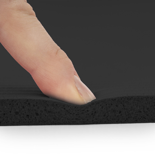 Mata do jogi, ćwiczeń fitness 183x61 cm antypoślizgowa, materac do stretchingu czarny