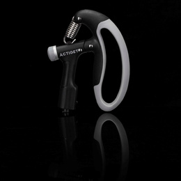 Ściskacz do rąk z regulacją oporu 10-100 kg licznik ruchu, do ćwiczeń dłoni, rehabilitacji szaro-czarny