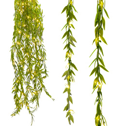 Girlanda led sztuczne liście ruskus dekoracja świetlna