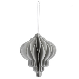 Papierowe bombki 6 szt. zawieszki choinkowe ozdoby świąteczne 12,5 cm rozkładane szare