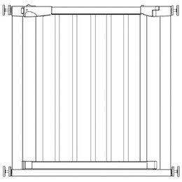 Bramka zabezpieczająca schody 75-82 cm bramka rozporowa brązowo-czarna