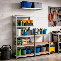 Regał metalowy z 5 półkami 180x90x40cm 875kg do garażu, piwnicy