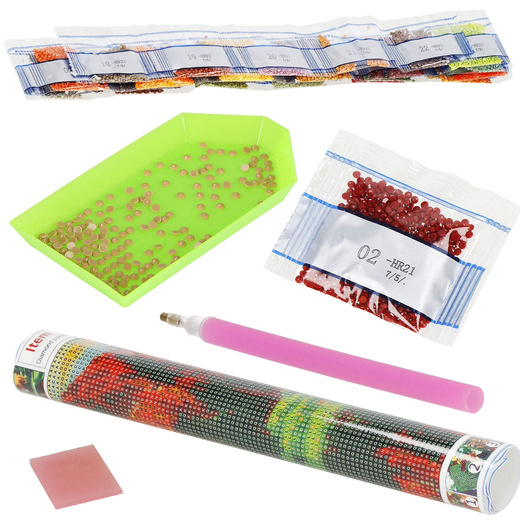 Haft diamentowy krajobraz smok diamentowa 40x30 cm