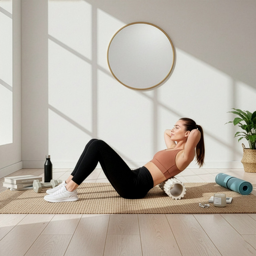 Wałek do masażu, średnio twardy, roller z wypustkami, jasny beż