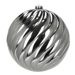 Bombki choinkowe 3 szt. duże ozdoby świąteczne 20,5 cm brokat srebrne
