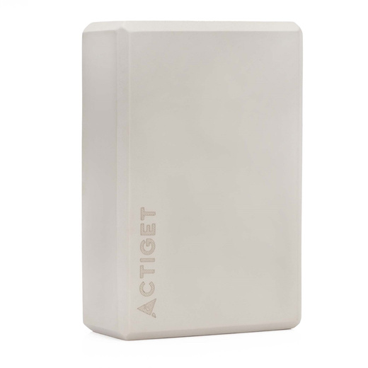 Kostka do jogi piankowa EVA 23x15x7,5 cm klocek blok do ćwiczeń pilates stretching beżowy