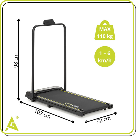 Bieżnia domowa elektryczna 6 km/h do biegania i chodzenia, z pilotem składana, cicha praca