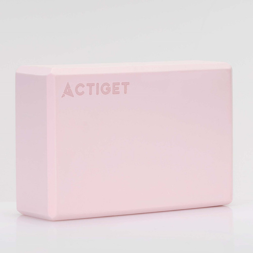 Kostka do jogi piankowa EVA 23x15x7,5 cm klocek blok do ćwiczeń pilates stretching różowa