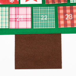 Kalendarz adwentowy, świąteczny Choinka 102 cm dekoracja na ścianę, multikolor