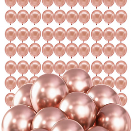 Balony na wieczór panieński, wesele, urodziny, 100 szt. rose gold
