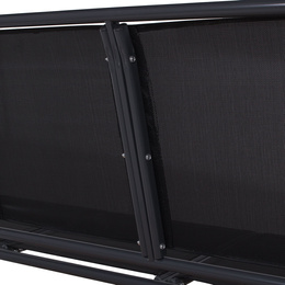 Huśtawka ogrodowa 3 osobowa fiona stalowa do 220 kg z regulowanym daszkiem i poduszkami