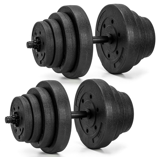 Hantel do ćwiczeń 40 kg hantla regulowana zestaw obciążeń 2x20 kg gryf do treningu siłowego