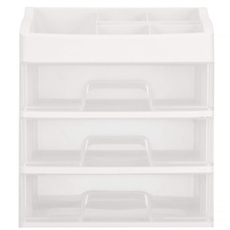 Organizer na kosmetyki 26,5x23,3x17cm mleczny pojemnik na biżuterię z przegródkami