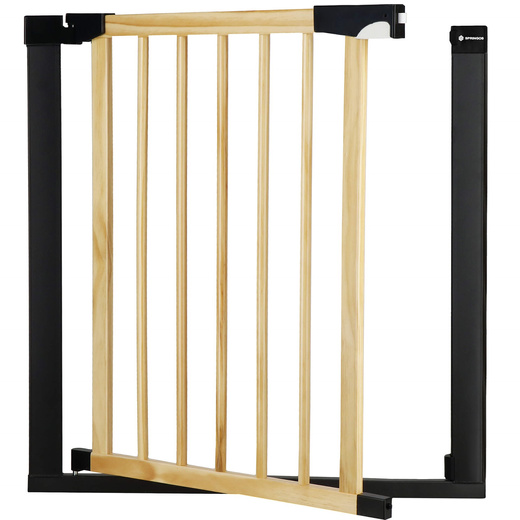 Bramka zabezpieczająca schody 75-110 cm bramka rozporowa brązowo-czarna