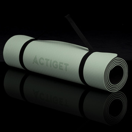 Mata do jogi, ćwiczeń fitness 183x61 cm antypoślizgowa, materac do stretchingu miętowy