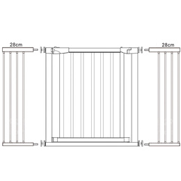 Bramka zabezpieczająca schody 75-138 cm bramka rozporowa brązowo-czarna