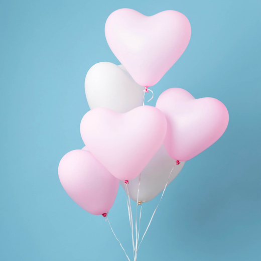 Balony serca na walantynki, urodziny 50 szt. różowe serduszka