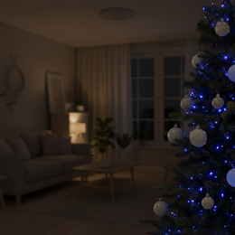 Choinka sztuczna na pniu 150 cm świerk naturalny ze stojakiem nowoczesny