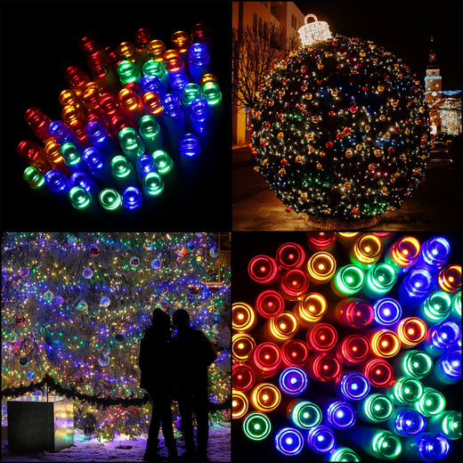 Lampki choinkowe 100 led multikolor 8,5 m oświetlenie świąteczne