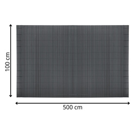 Osłona PVC maskująca na balkon, taras, ogrodzenie 500x100 cm ciemnoszara
