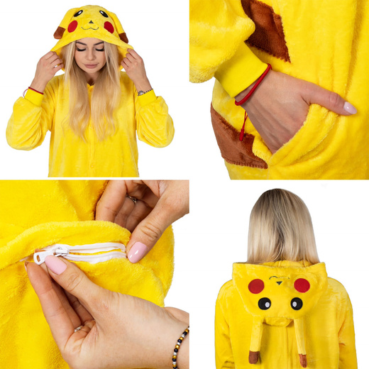 Piżama kigurumi Pikachu kombinezon jednoczęściowy damski rozmiar L