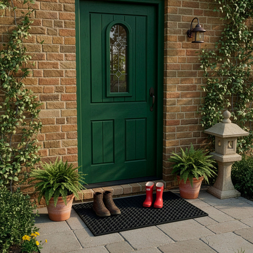 Wycieraczka wejściowa, mata pod drzwi 90x60 ażurowa, czarno-grafitowa