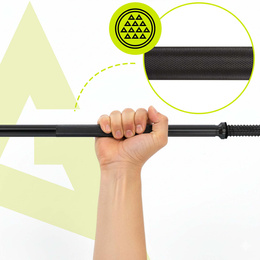 Gryf prosty olimpijski do ćwiczeń 180 cm sztanga ze stali, zaciski 25 mm