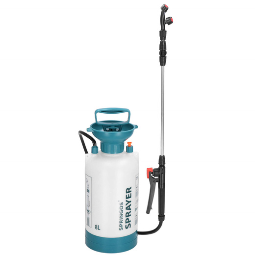 Opryskiwacz ciśnieniowy do roślin, spryskiwacz ogrodowy ręczny 8l