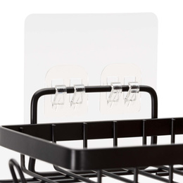 Półki łazienkowe, zestaw 5 szt. półka pod prysznic, wisząca, czarne