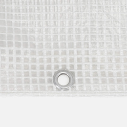 Plandeka 3x5m 100g/m2 gruba płachta ochronna biała, transparentna