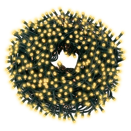 Lampki choinkowe 1000 led bialy ciepły 50m oświetlenie świąteczne IP44