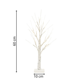 Świecące drzewko 60 cm brzoza 25 Led drzewko świąteczne dekoracja ozdoba świetlna